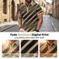 👔📐 PROMO FLASH 50% ! Chemise Homme Col Boutonné Imprimé Géométrique – Tissu Respirant, Coupe Athlétique, Coloris Kaki, Tailles M-6XL, Idéale Quotidien & Soirées ✨