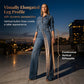 👖 PROMO LIMITÉE -50% ! ✨ Ensemble Jean Chic Femme – Boutons Asymétriques Métalliques, Coupe Flatteuse, Tissu Respirant · Bleu · S–2XL 🏙️