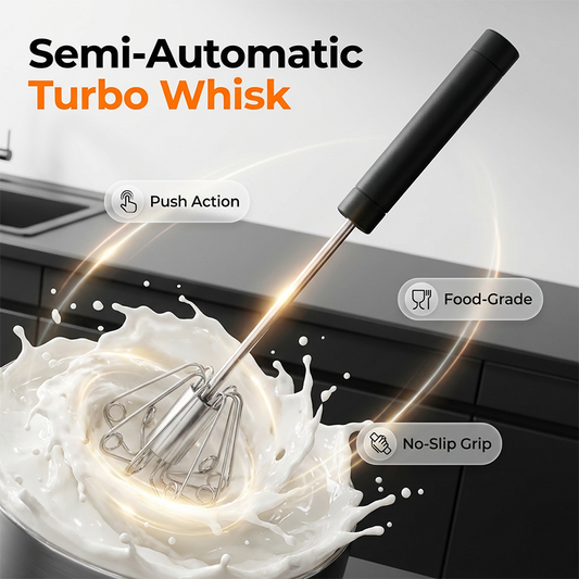 🥚 PROMO -50% ! Batteur à Œufs Manuel Semi-Automatique Inox – Pression Turbo Rotation Rapide Sans Électricité, Anti-Rouille, Poignée Ergonomique Anti-Dérapante · 2 Coloris · Achetez-en 1 = 1 Gratuit ✨