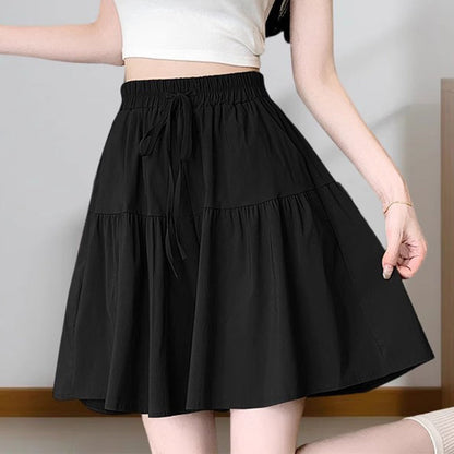 👗 PROMO LIMITÉE -50% ! ✨ Pantalon-Jupe Taille Haute Femme – Volants Fluides, Silhouette A, Poches Latérales, Ceinture Élastique · Noir, Kaki & Rose · S–3XL 🏃