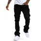 📢👖 PROMO FLASH 50% ! Jean Homme Déconstruit Ourlets Effilochés – Coupe Flare, Lavage Vintage, Patchwork, 2 Coloris, Tailles S-XL, Idéal Streetwear Avant-Gardiste 🔥