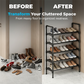 🏠 PROMO LIMITÉE -50% ! 👟 Étagère à Chaussures Multicouche – Montage Sans Outils, Structure Acier Robuste, Résistante à l'Eau · 45cm & 60cm · 2 à 7 Niveaux 💯