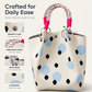 👜 PROMO LIMITÉE -50% ! ✨ Sac à Main Femme Pois Ludique – Léger, Spacieux, Design Féminin Élégant · Beige, Noir & Bleu · Sorties, Vacances & Quotidien 🌸
