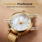 ⌚ PROMO LIMITÉE -50% ! ✨ Montre Bracelet Femme Élégante Luxe – Cadran Nacré, Cristaux Appliqués Main, Bracelet Maille Tressée · Or, Or Rose & Blanc · Bureau & Soirée 💎