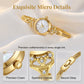 ⌚ PROMO LIMITÉE -50% ! ✨ Montre Bracelet Femme Élégante Luxe – Cadran Nacré, Cristaux Appliqués Main, Bracelet Maille Tressée · Or, Or Rose & Blanc · Bureau & Soirée 💎