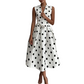 🌸 PROMO LIMITÉE -50% ! 👗 Robe Femme Sans Manches Col V à Pois – Rétro Chic, Tissu Premium Anti-Faux Plis, Ceinture Ajustable · Blanc & Noir · S–3XL · Casual & Soirée ✨