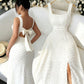 🌹 PROMO LIMITÉE -50% ! ✨ Robe Maxi Sans Manches Col Carré Femme – Tissu 3D Texturé, Fente Haute, Nœud Dos Chic, Silhouette Allongée · Blanc · S–XL 🍾