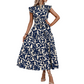 🌸 PROMO LIMITÉE -50% ! ✨ Robe Maxi Fleurie Femme – Manches Volantées Gracieuses, Ceinture À Nouer, Jupe Étagée Fluide · 5 Couleurs · S–2XL · Été & Voyages 🌺