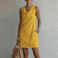👗 PROMO -50% ! ⏰ Robe Slim Fit Col Bénitier Élégante – Sans Manches, Poches Latérales Cachées, Fibre Triacétate · 11 Coloris · S–2XL UK 2-16 · Jour & Soirée ✨