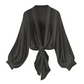 👗 PROMO -40% ! ⏰ Cardigan Femme Mousseline Nœud Frontal – Tissu Transparent Respirant Premium, Manches Bouffantes Romantiques, Coupe Courte Polyvalente · 7 Coloris · S–2XL ✨