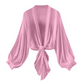 👗 PROMO -40% ! ⏰ Cardigan Femme Mousseline Nœud Frontal – Tissu Transparent Respirant Premium, Manches Bouffantes Romantiques, Coupe Courte Polyvalente · 7 Coloris · S–2XL ✨