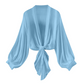 👗 PROMO -40% ! ⏰ Cardigan Femme Mousseline Nœud Frontal – Tissu Transparent Respirant Premium, Manches Bouffantes Romantiques, Coupe Courte Polyvalente · 7 Coloris · S–2XL ✨