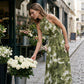 👗 PROMO LIMITÉE -50% ! ⏳ Robe Longue Halter Femme Imprimé Floral – Taille Smockée Extensible, Aquarelle Surdimensionnée, Fluide · 5 Coloris · S–XL EU 34-46 🌸 Été & Plage