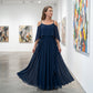 👗✨ PROMO -50% ! Robe Maxi Fluide Élégante Épaules Dénudées – Bretelles Spaghetti, Taille Cintrée, Longueur Maxi Dramatique, Mariages Soirées · 5 Coloris · S à 2XL · -15% dès 3 pièces 🌹