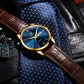 ⌚✨ PROMO -50% ! Montre Homme Classique Cuir – Mouvement Quartz Fiable, Verre Minéral Durci, Aiguilles Lumineuses Dorées, Fenêtre Date, Étanche 30m · 5 Coloris · Cadran 39mm 🎁