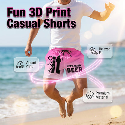 🔥✨ PROMO -50% ! Short Homme Imprimé 3D Graphique – Tissu Séchage Rapide Anti-Transpiration, Ceinture Élastique Cordon Réglable, Coupe Décontractée, Plage Piscine Fête · 11 Coloris · S à 6XL 🏖️