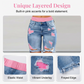 🔥 -50% ! Ensemble Short Jean Déchiré Legging Coloré Femme – Superposition Innovante Contraste Saisissant Mode Unique, Taille Haute Élastique Flatteuse Silhouette, Tissu Extensible Premium Festivals Plage · 3 Coloris · S-2XL ✨