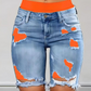 🔥 -50% ! Ensemble Short Jean Déchiré Legging Coloré Femme – Superposition Innovante Contraste Saisissant Mode Unique, Taille Haute Élastique Flatteuse Silhouette, Tissu Extensible Premium Festivals Plage · 3 Coloris · S-2XL ✨