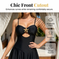 🌊✨ Robe de Bain Femme Découpes Étoile de Mer Dorée – Tissu Extensible Séchage Rapide Confort Soleil, Jupe Fluide Silhouette Flatteuse Confiance, Découpe Avant Courbes Sublimées · Noir Rouge Bleu · S-XL 💫