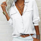 👚☀️ PROMO FLASH 50% ! Chemise Femme Unie – Col Classique, Manches Longues, Boutonnage, Tissu Doux, 6 Coloris, Tailles S-2XL, Idéale Quotidien & Travail 🕶️✨