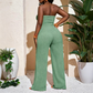 👗🔥 PROMO -50% ! Combinaison Femme Bustier Sans Bretelles Taille Haute Jambe Large – Tissu Texturé Respirant Sophistiqué, Nœud Avant Féminin Moderne, Coupe Fluide Liberté Mouvement · 4 Coloris · XS-XL ✨