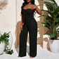 👗🔥 PROMO -50% ! Combinaison Femme Bustier Sans Bretelles Taille Haute Jambe Large – Tissu Texturé Respirant Sophistiqué, Nœud Avant Féminin Moderne, Coupe Fluide Liberté Mouvement · 4 Coloris · XS-XL ✨