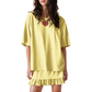 👗🎀 PROMO FLASH 50% ! Ensemble 2 Pièces Tendance Femme – T-Shirt Oversized + Jupe Mini Volantée, Tissu Doux, 8 Coloris, Tailles S-2XL, Idéal Streetwear & Plage 🌊