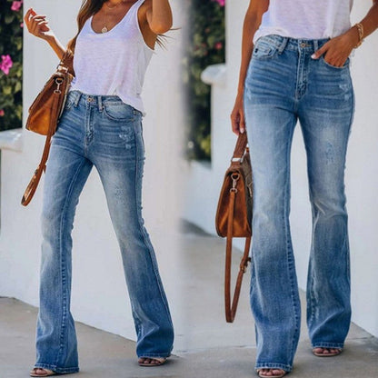 👖🔥 -50% ! Jean Bootcut Femme Gainant Ventre Plat – Élasticité 4 Directions Ultra-Confortable Ne Se Déforme Pas, Taille Mi-Haute Push-Up Galbe Fesses Silhouette Sablier, Flatteur Toutes Morphologies · 4 Coloris · XS-XL ✨