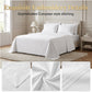🌙 -50% ! 🌸 Parure de Lit Européenne Brodée Luxe – Coton Mélangé – 16 Couleurs – Tailles Twin à Cal King – Drap Plat + Housse + Taies d’Oreiller 🛏️