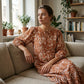 🌸🔥 -50% ! Robe Midi Femme Imprimé Floral Col V Élégante – Coupe Casual Intemporelle Toutes Morphologies Tombé Gracieux, Tissu Ultra-Léger Respirant Confort Journée, Polyvalente Plage Brunch Jardin · Orange · S-2XL ✨