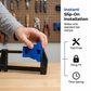 🔧🔥 -50% ! Adaptateur Angle 90° Serre-Joints Barre – Installation Instantanée Glissement Sans Configuration, Polymère PLA Haute Résistance Pression Intensive Durable, Assemblage Parfait Armoires Cadres Boîtes · 4 Coloris ✨