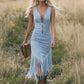 🤠✨ PROMO FLASH -50% ! Robe Slim Sans Manches Style Western Rétro à Franges – Ourlet Frangé, Fermeture Éclair Avant, 6 Coloris, Tailles S-2XL, Idéale Festival Country 🌵