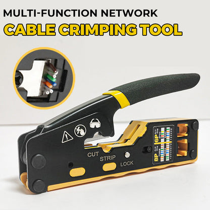 🔧🔥 -50% ! Pince Sertir Câble Réseau 3-en-1 – Déconnexion Coupe Dénudage Une Seule Prise, Marquage Coloré Connexions Correctes Débutants Professionnels, Poignée PVC Antidérapante Ergonomique · Jaune & Bleu ✨