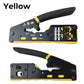 🔧🔥 -50% ! Pince Sertir Câble Réseau 3-en-1 – Déconnexion Coupe Dénudage Une Seule Prise, Marquage Coloré Connexions Correctes Débutants Professionnels, Poignée PVC Antidérapante Ergonomique · Jaune & Bleu ✨