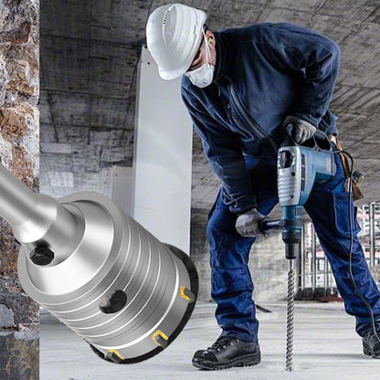 🔧✨ PROMO FLASH -50% ! Perforateur Mural Résistant aux Chocs – Alliage Haute Dureté, Trous Nets Sans Poussière, Compatible Perceuse, 30mm à 80mm, Idéal Béton & Carrelage 🔥