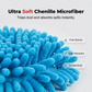 🧹 50% DE RÉDUCTION ! ✨ Tête de Rechange Balai Franges Chenille Spin – Microfibre Chenille – 20×20 cm & Lavable Machine for Sols Durs