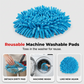 🧹 50% DE RÉDUCTION ! ✨ Tête de Rechange Balai Franges Chenille Spin – Microfibre Chenille – 20×20 cm & Lavable Machine for Sols Durs