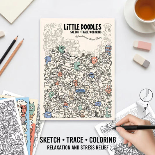 📢🎨 PROMO FLASH 50% ! Livre de Coloriage Art Doodle Créatif – 32 Pages, Motifs Anti-Stress, Papier Premium, Idéal Adultes & Enfants 🖍️