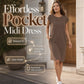 👗✨ PROMO FLASH -50% ! Robe Décontractée Coton Mélangé Femme – Col Rond, Manches Courtes, Coupe Ample Midi, 9 Coloris, Tailles S-L, Idéale Été & Quotidien 🌸