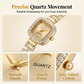 ⏳⌚ PROMO FLASH 50% ! Montre Bracelet Carrée à Quartz Femme – Cordon Coulissant Ajustable, Cristaux Scintillants, 9 Coloris, Idéale Bureau & Soirée ✨