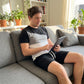 📢👕 PROMO FLASH 50% ! Ensemble T-Shirt & Short Color-Block Homme – Tissu Mélangé Respirant, Poches Latérales, 2 Coloris, Tailles S-5XL, Idéal Sport & Détente ⚡