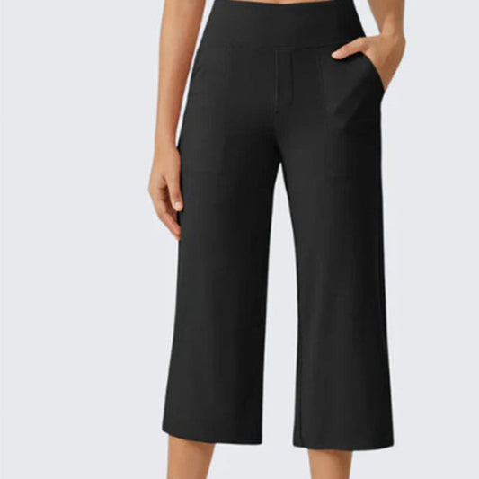📢✨ PROMO -50% ! ⏰ Pantalon Court Large Décontracté Femme – Poches Latérales, Coupe Minimaliste Chic, Tissu Respirant Léger, Polyvalent Yoga Jogging Casual · 6 Coloris · S-2XL 🔥