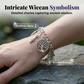 📿🌙 PROMO FLASH -50% ! Bracelet à Breloques Paganiste Vintage Femme – Symboles Wicca, Finition Argent Antique, Style Bohème Enchanteur, Idéal Quotidien & Spiritualité 🔥