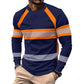 👕🎨 PROMO FLASH 50% ! T-Shirt Manches Longues Color Block Col Rond – Polyester Respirant, Coupe Moderne, 4 Coloris, Tailles S-5XL, Idéal Look Décontracté & Urbain ✨🌿