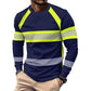 👕🎨 PROMO FLASH 50% ! T-Shirt Manches Longues Color Block Col Rond – Polyester Respirant, Coupe Moderne, 4 Coloris, Tailles S-5XL, Idéal Look Décontracté & Urbain ✨🌿