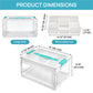 📢 50% DE RÉDUCTION ! ⏰ Bacs de Rangement Transparents – PET – Double Couche & Empilables for Jouets & Fournitures