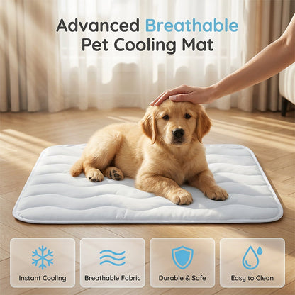 ❄️ 50% DE RÉDUCTION ! 🐾 Tapis Rafraîchissant en Soie Glacée pour Animaux – Respirant, Lavable & Léger – Idéal pour Chiens et Chats – Utilisation Intérieure et Extérieure – Parfait pour Cages, Canapés et Voitures ☀️🐶✨
