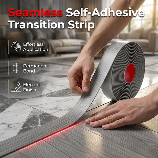 🔧 50% DE RÉDUCTION ! ✨ Bande de Transition de Sol Flexible – PVC – Auto-Adhésive & Anti-Trébuchement for Maison