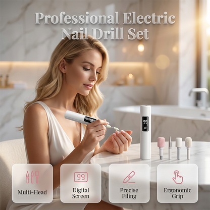 💅✨ PROMO FLASH 50% ! Polisseuse à Ongles Électrique Professionnelle – Perceuse 99 Vitesses, 4 Embouts, Affichage Numérique, Design Ergonomique, Idéale Manucure & Pédicure