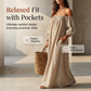 👗🌸 PROMO FLASH -50% MAINTENANT ! Robe Maxi Épaules Dénudées Femme – Manches Lanternes, Coupe Fluide, Poches, 2 Coloris, Tailles S-5XL, Idéale Soirées d'Été ✨🌿